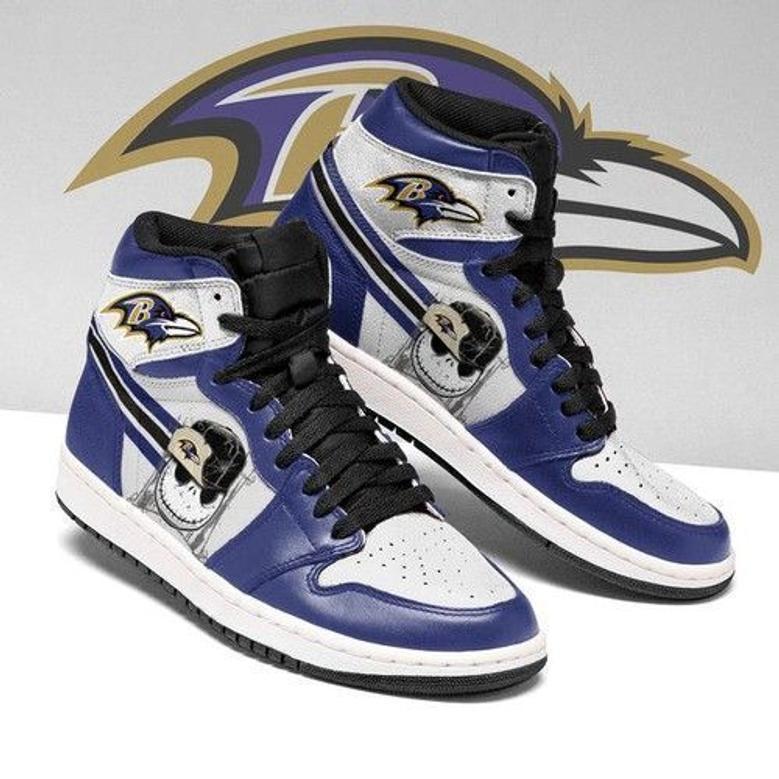 Jack Skellington Baltimore Ravens Jordan Sneaker High Top Shoes