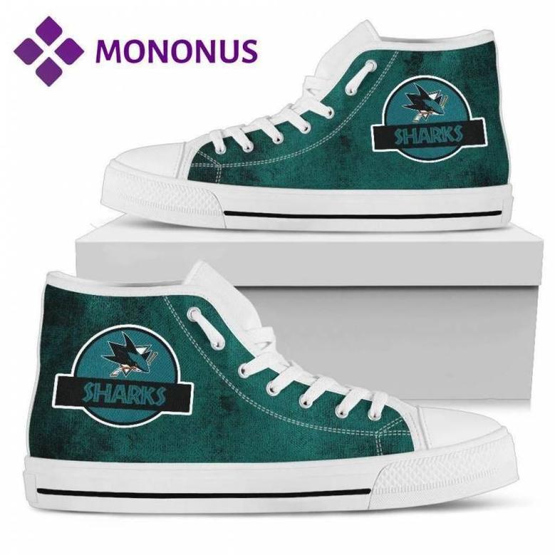 Jurassic Park San Jose Sharks High Top Shoes White