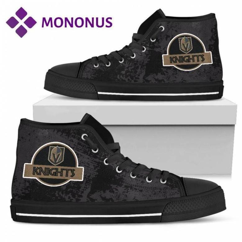 Jurassic Park Vegas Golden Knights High Top Shoes Black