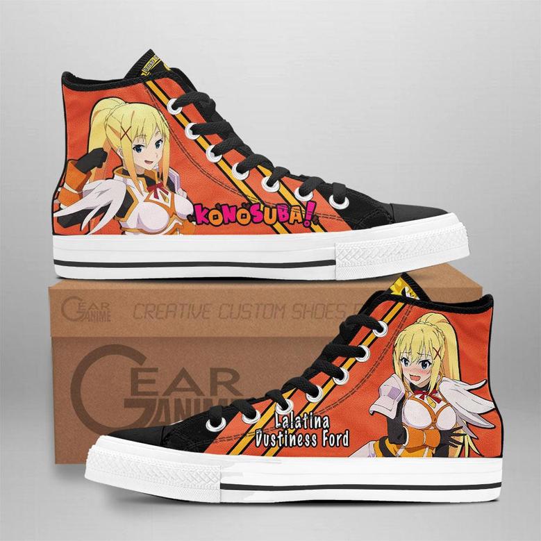 Konosuba Lalatina Dustiness Ford Darkness High Top Shoes Custom Anime Sneakers