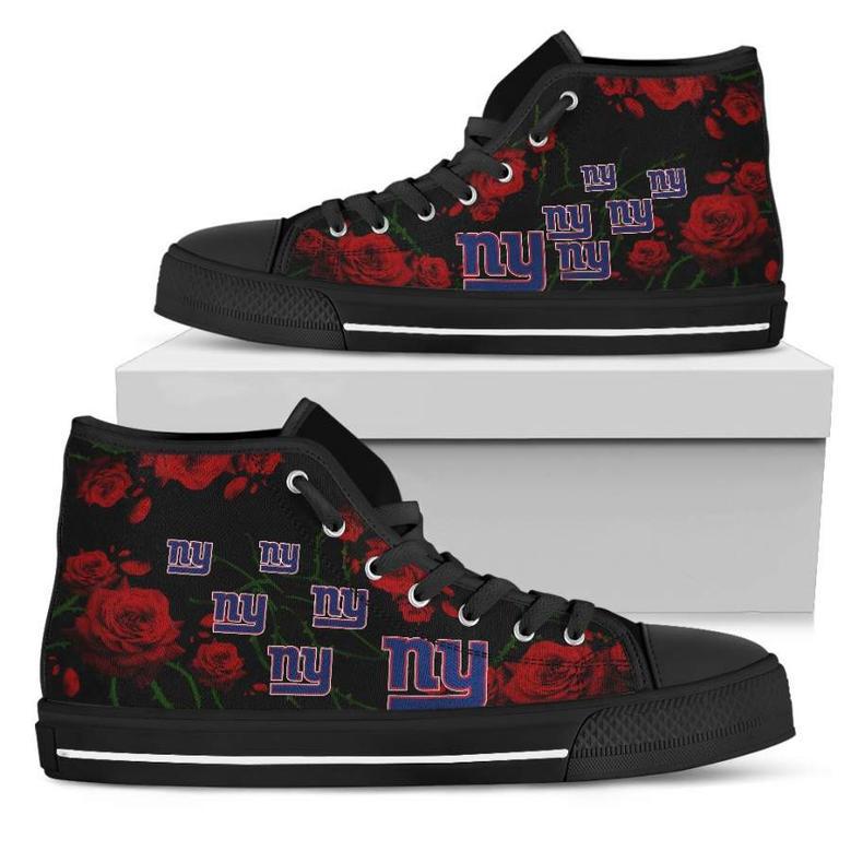 Lovely Rose Thorn Incredible New York Giants High Top Shoes