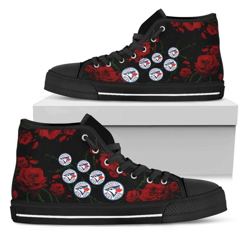 Lovely Rose Thorn Incredible Toronto Blue Jays High Top Shoes