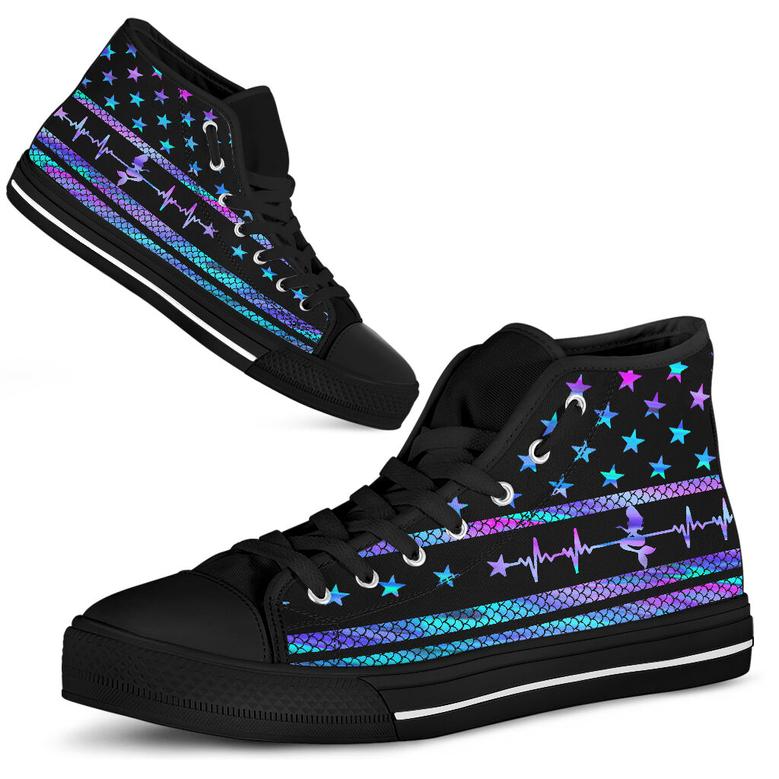 Magic Line Independence Day Mermaid High Top Shoes