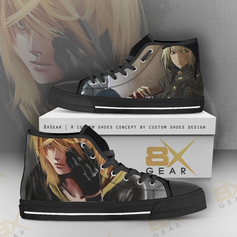 Mello High Top Shoes Death Note Mystery Art Idea Gift For Fan