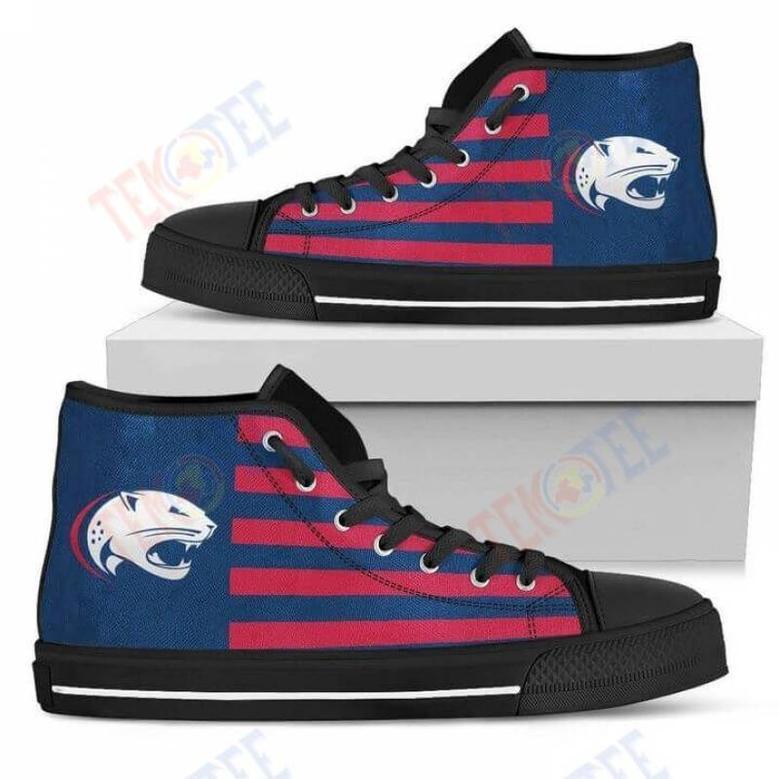 Mens Womens American Flag South Alabama Jaguars High Top Shoes