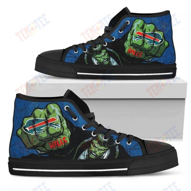 Mens Womens Buffalo Bills High Top Shoes Hulk Punch Printable