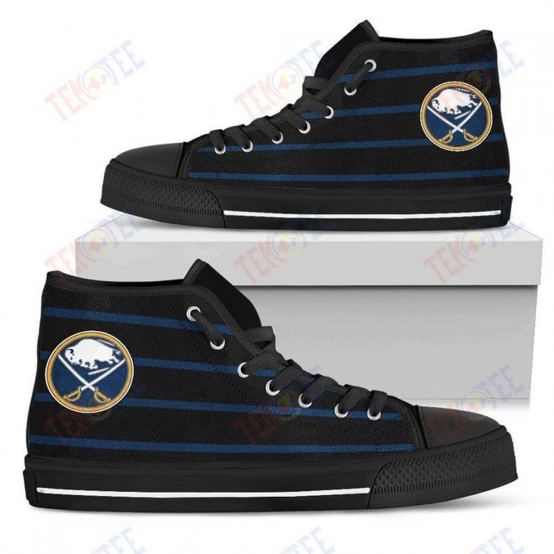 Mens Womens Buffalo Sabres High Top Shoes Edge Straight Perfect Circle Shoes