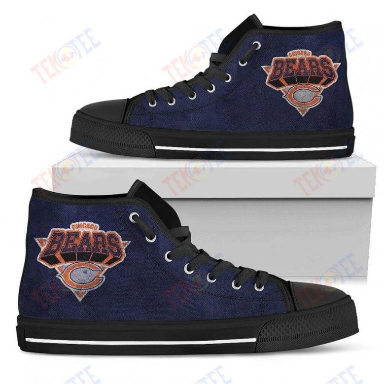 Mens Womens Chicago Bears High Top Shoes Simple Logoshoes