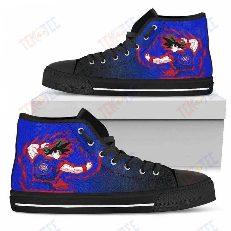 Mens Womens Chicago Cubs Goku Saiyan Power High Top Shoes Printable