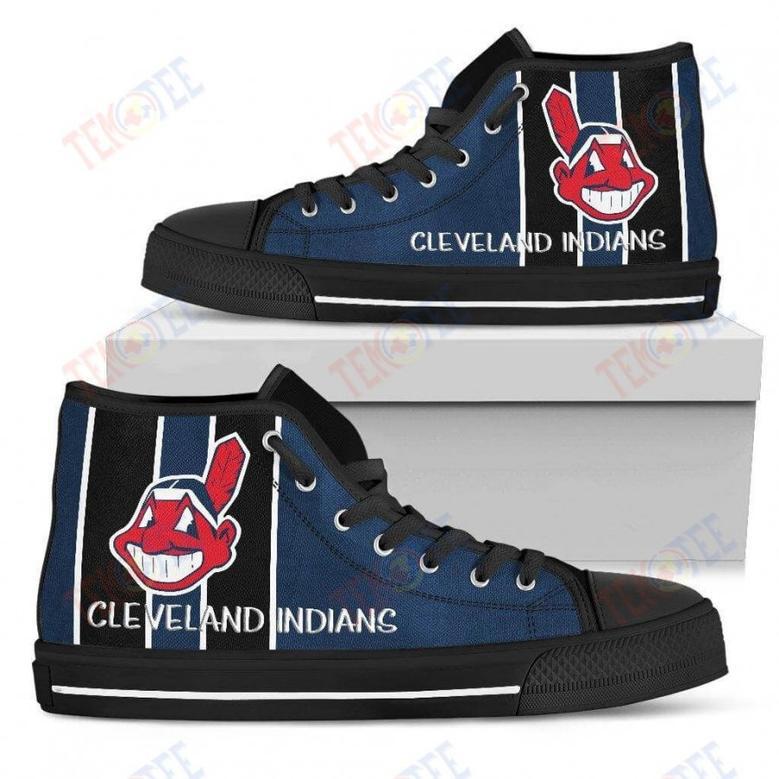 Mens Womens Cleveland Indians High Top Shoes Steaky Trending Fashion Sporty Shoes