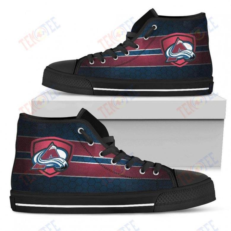 Mens Womens Colorado Avalanche High Top Shoes The Shield Shoes