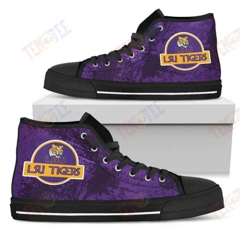 Mens Womens Cute Jurassic Park Lsu Tigers High Top Shoes