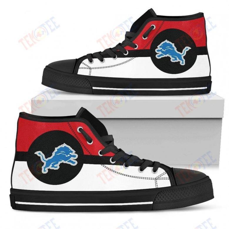 Mens Womens Detroit Lions High Top Shoes Bright Colours Open Sections Great