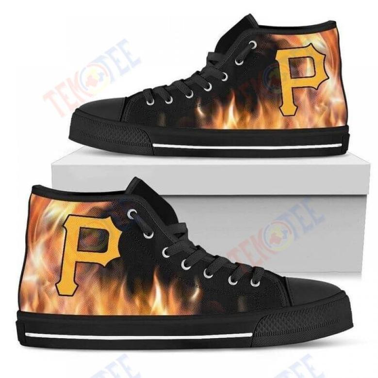 Mens Womens Fighting Like Fire Pittsburgh Pirates High Top Shoes