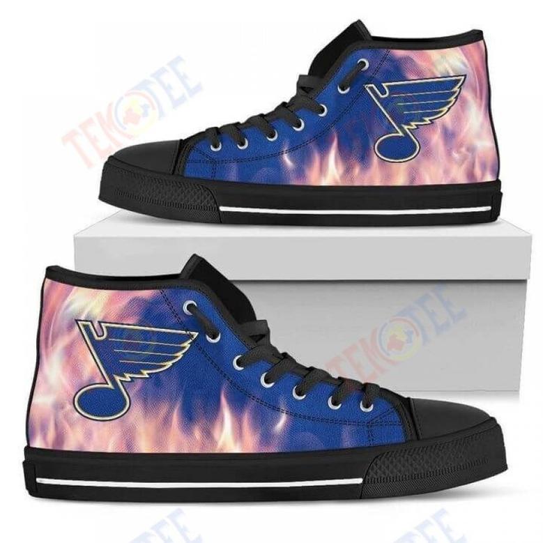 Mens Womens Fighting Like Fire St Louis Blues High Top Shoes