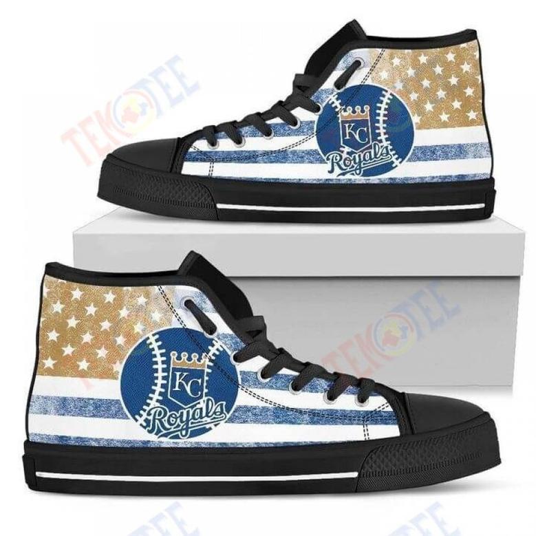 Mens Womens Flag Rugby Kansas City Royals High Top Shoes