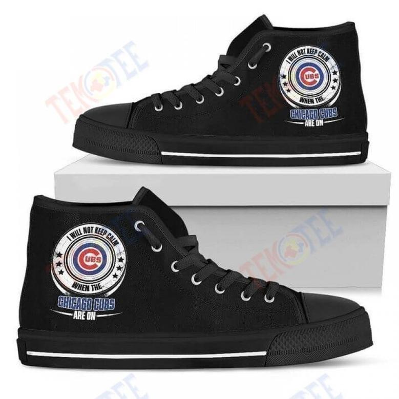 Mens Womens I Will Not Keep Calm Amazing Sporty Chicago Cubs High Top Shoes