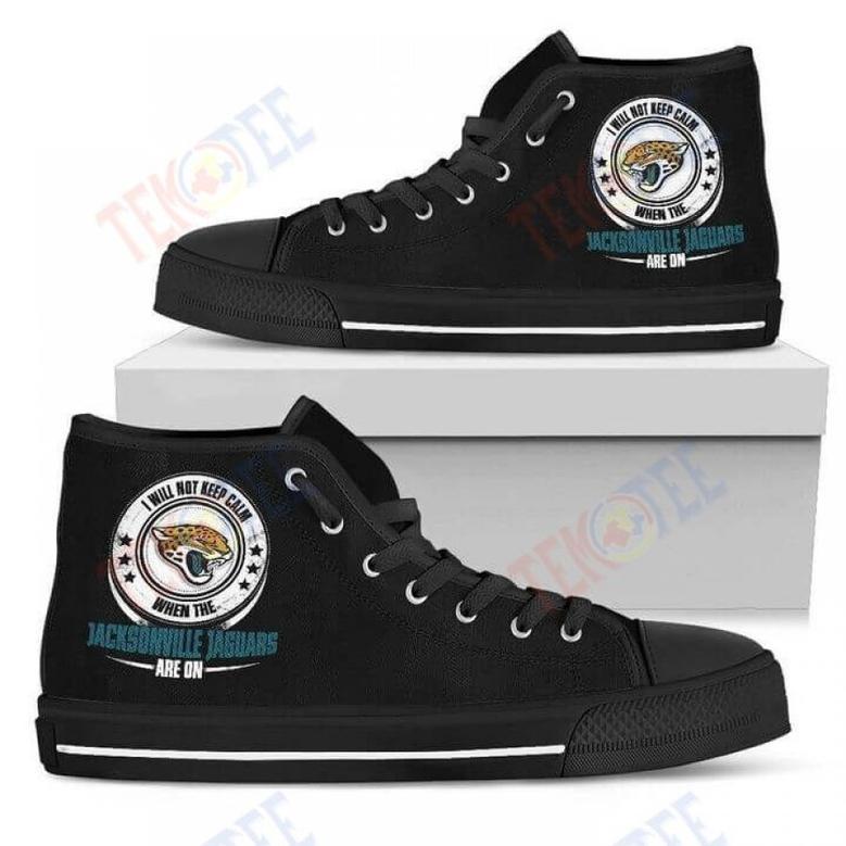 Mens Womens I Will Not Keep Calm Amazing Sporty Jacksonville Jaguars High Top Shoes