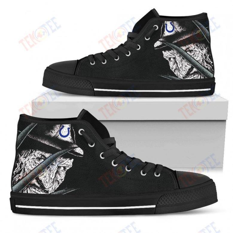 Mens Womens Indianapolis Colts Nightmare Freddy Colorful High Top Shoes Printable