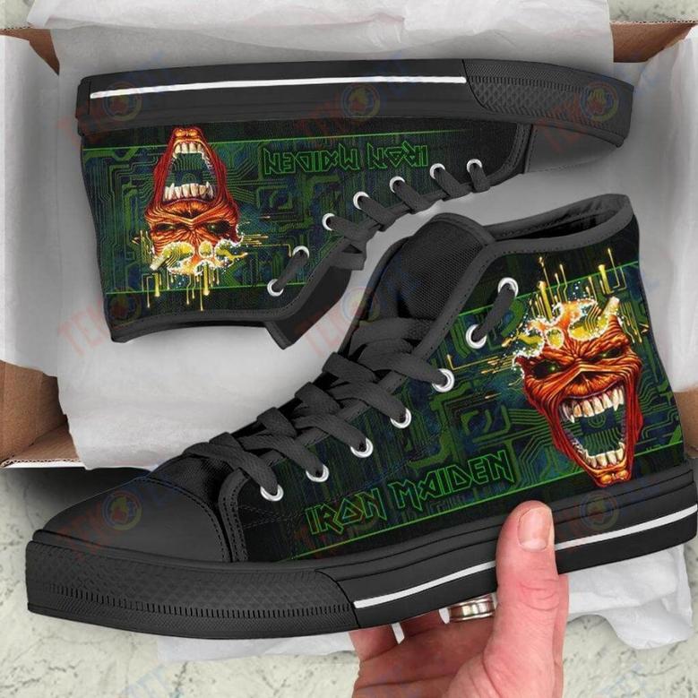 Mens Womens Iron Maiden High Top Shoes Printable