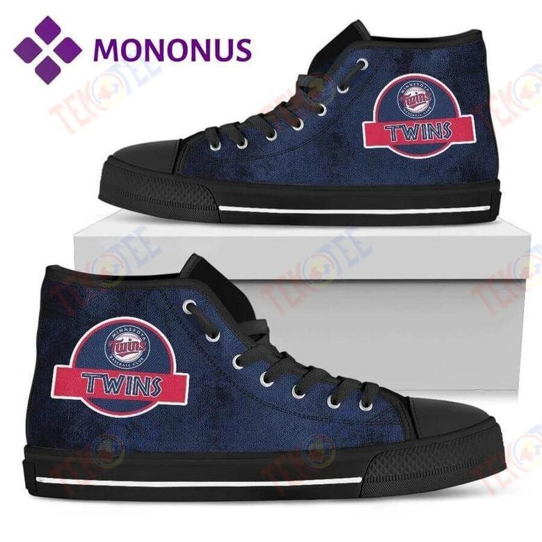 Mens Womens Jurassic Park Minnesota Twins High Top Shoes Black