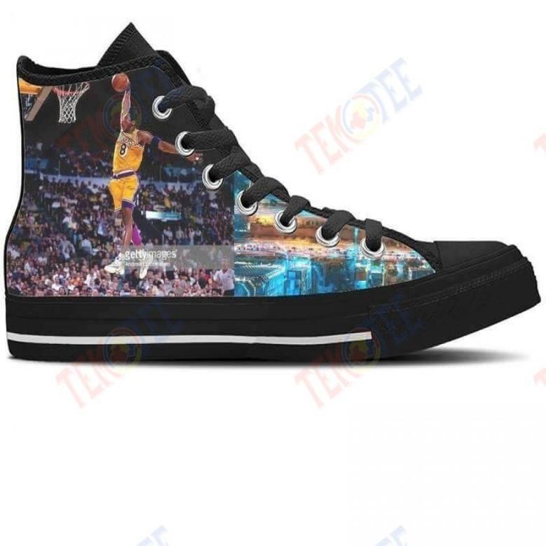 Mens Womens Kobe Bryant Black High Top Shoes Printable