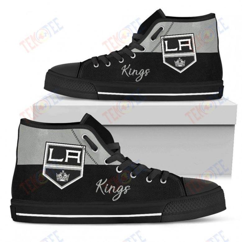 Mens Womens Los Angeles Kings High Top Shoes Divided Colours Stunning