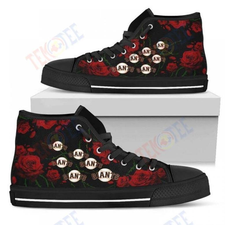 Mens Womens Lovely Rose Thorn Incredible San Francisco Giants High Top Shoes