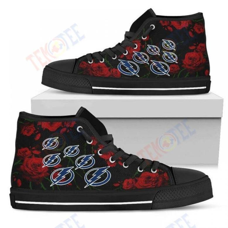 Mens Womens Lovely Rose Thorn Incredible Tampa Bay Lightning High Top Shoes