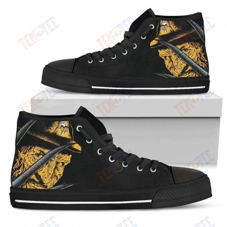 Mens Womens Minnesota Vikings Nightmare Freddy Colorful High Top Shoes Printable