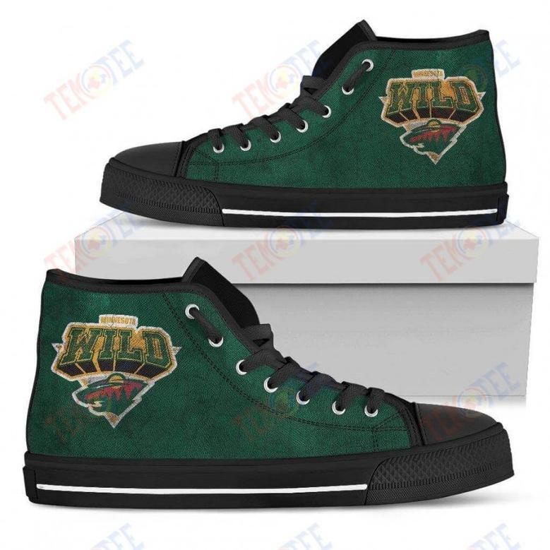 Mens Womens Minnesota Wild High Top Shoes Simple Logo Shoes