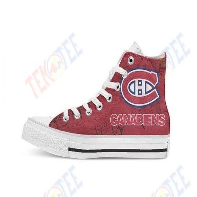 Mens Womens Montreal Canadiens High Top Shoes For Men And Women Nice And Comfortable