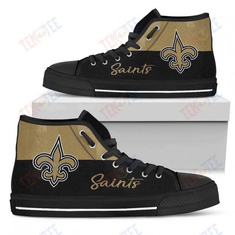 Mens Womens New Orleans Saints High Top Shoes Divided Colours Stunning