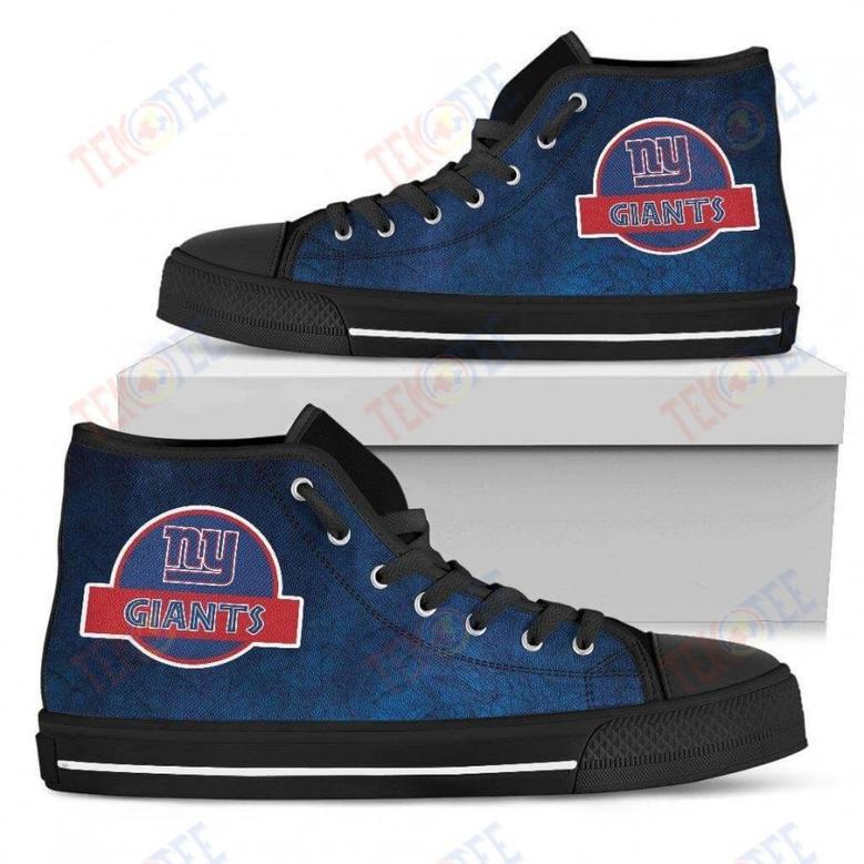 Mens Womens New York Giants High Top Shoes Jurassic Parktop Quality