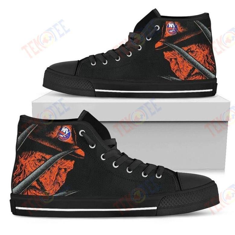 Mens Womens New York Islanders Nightmare Freddy Colorful High Top Shoes