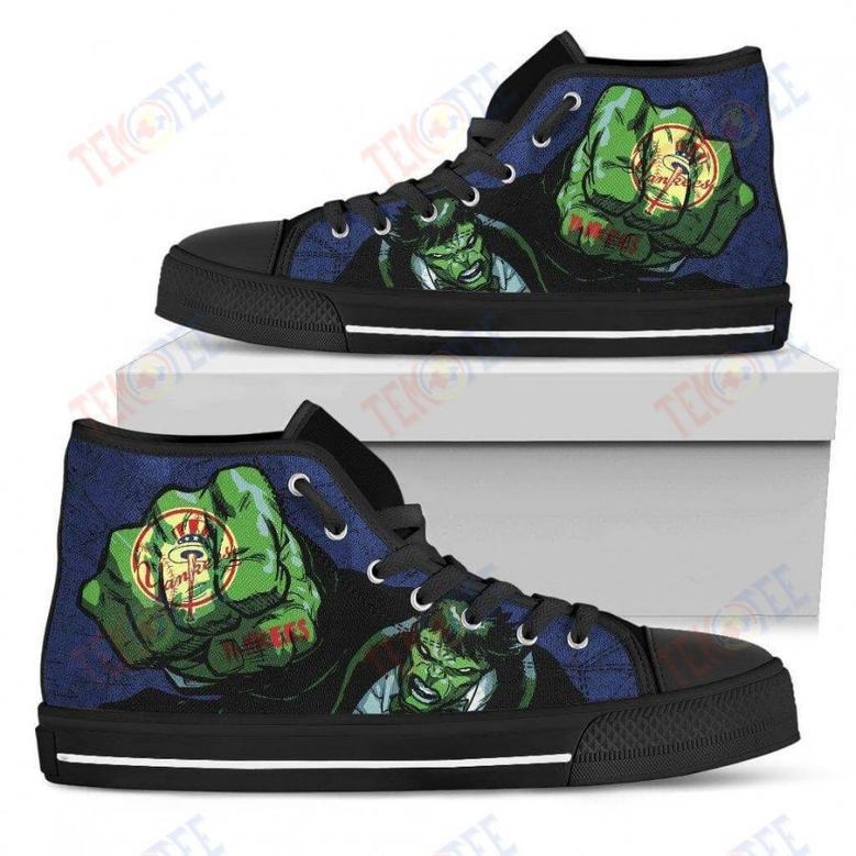 Mens Womens New York Yankees High Top Shoes Hulk Punchtop Quality