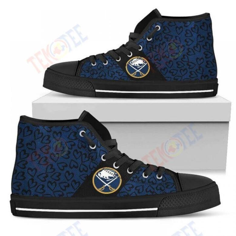 Mens Womens Perfect Cross Color Absolutely Nice Buffalo Sabres High Top Shoes