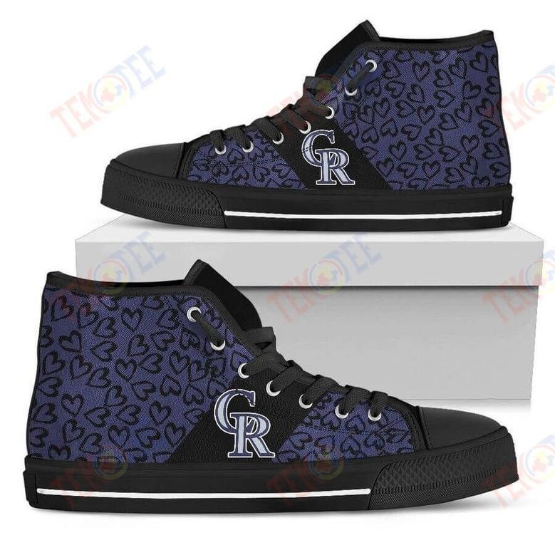 Mens Womens Perfect Cross Color Absolutely Nice Colorado Rockies High Top Shoes