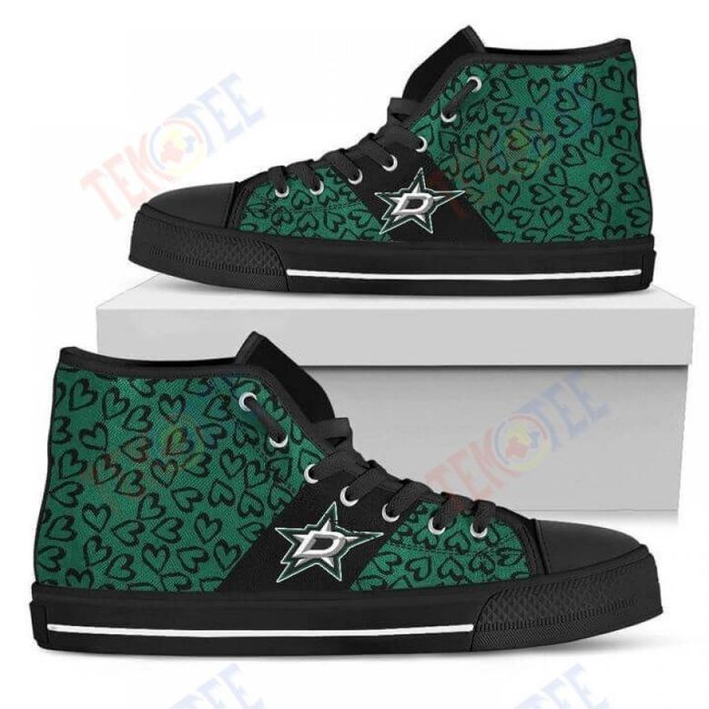 Mens Womens Perfect Cross Color Absolutely Nice Dallas Stars High Top Shoes