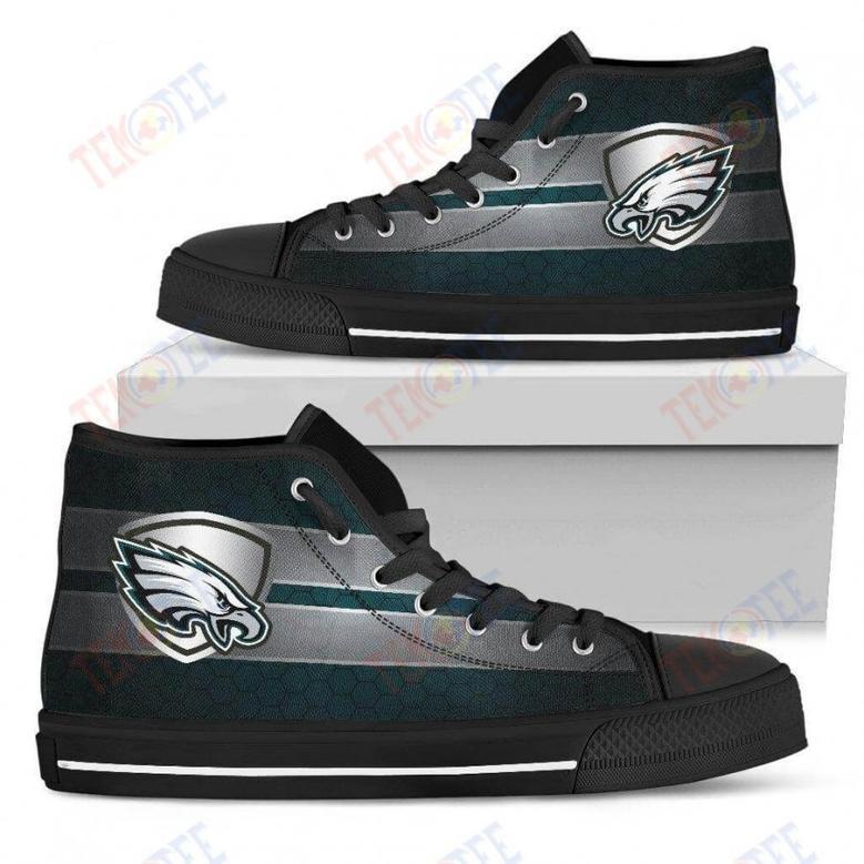 Mens Womens Philadelphia Eagles High Top Shoes The Shield Shoes