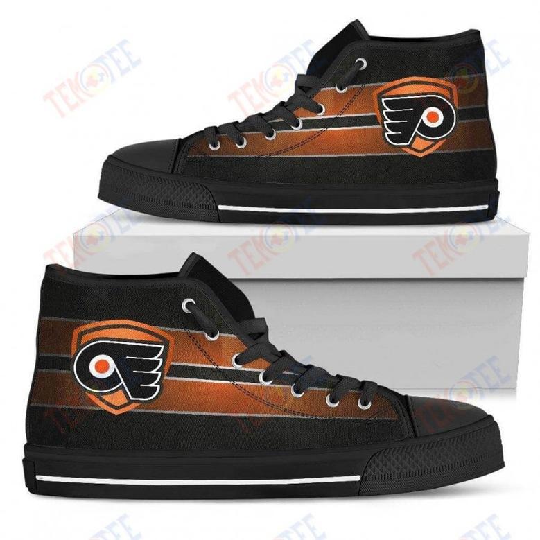 Mens Womens Philadelphia Flyers High Top Shoes The Shield Shoes