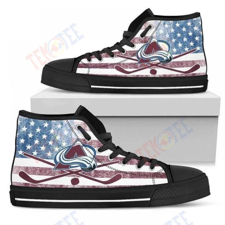 Mens Womens Script Logo Pattern Tampa Bay Lightning High Top Shoes