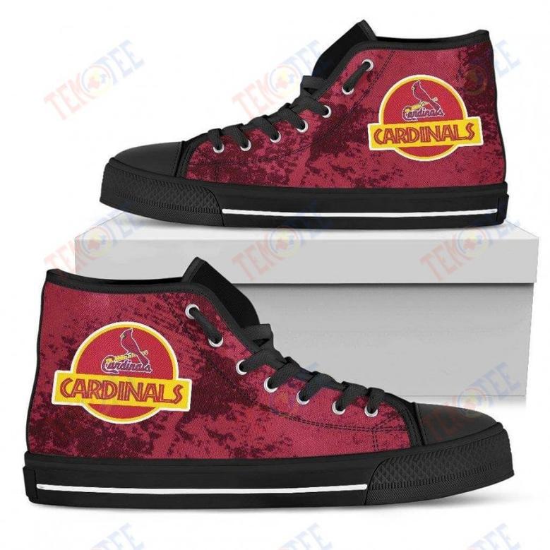 Mens Womens St Louis Cardinals High Top Shoes Jurassic Parktop Quality