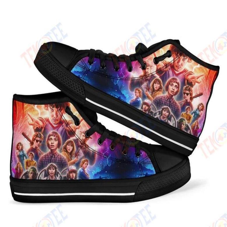 Mens Womens Stranger Things Sneakers High Top Shoes