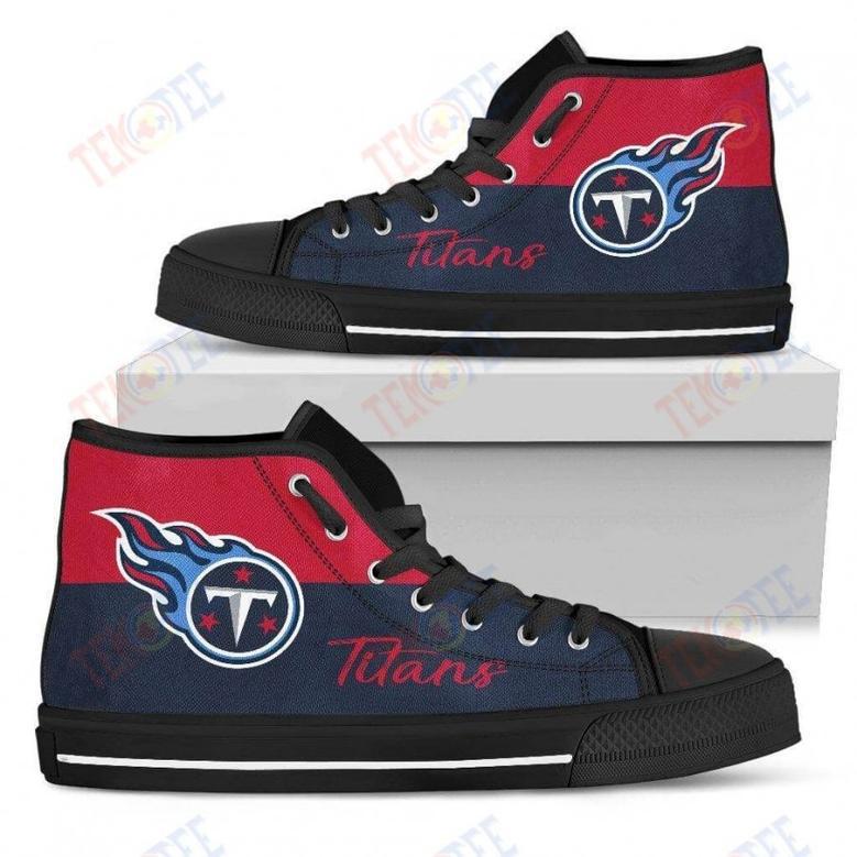 Mens Womens Tennessee Titans High Top Shoes Divided Colours Stunning