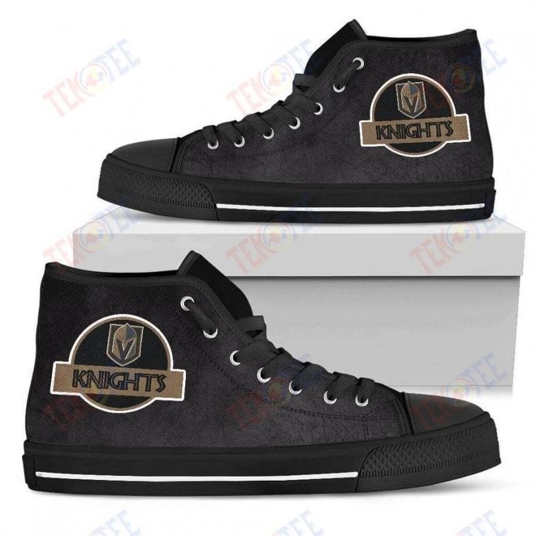 Mens Womens Vegas Golden Knights High Top Shoes Jurassic Parktop Quality