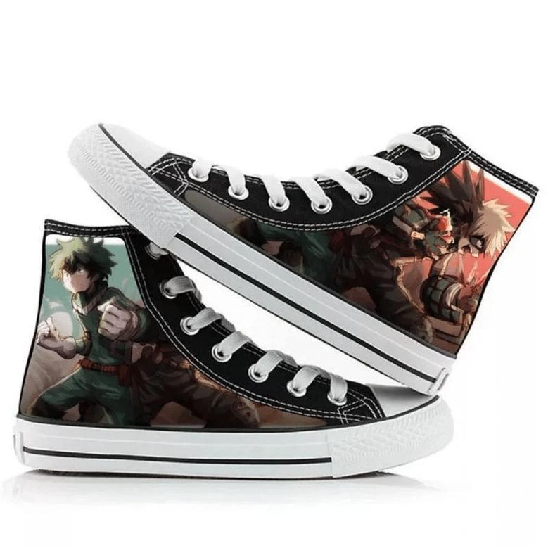 Midoriya Vs Bakugou My Hero Academia Anime Sneakers High Top Shoes