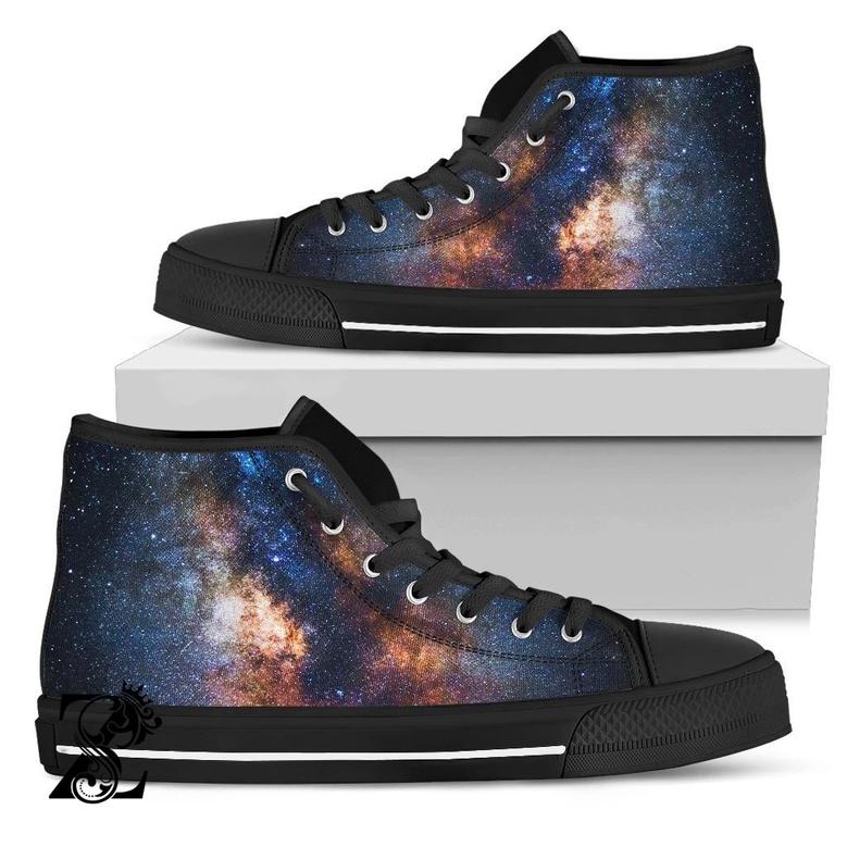 Milky Way Universe Galaxy Space Print Women'S High Top Shoes