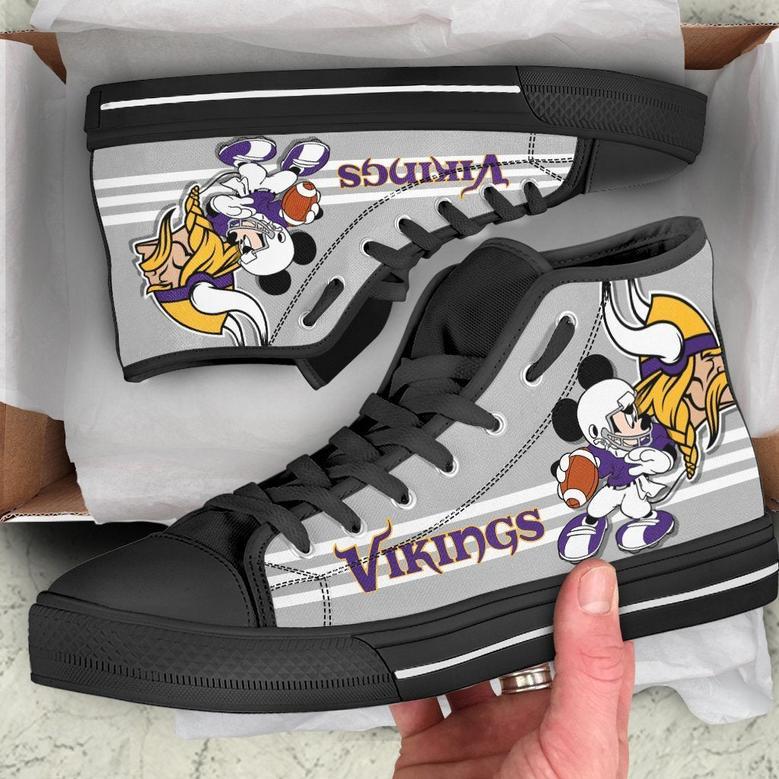 Minnesota Vikings Sneakers High Top Shoes Fan Gift