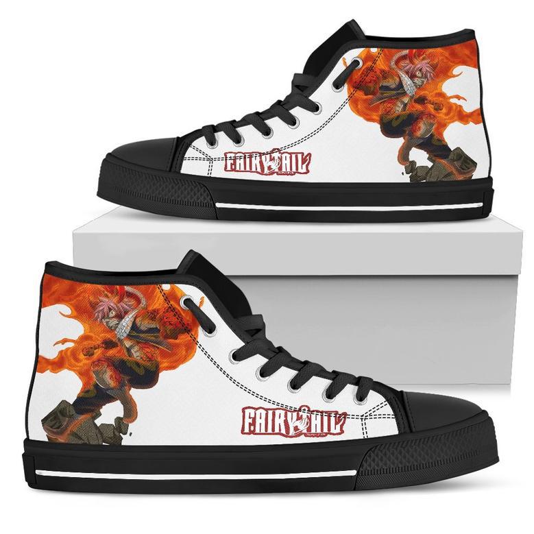 Natsu Fire Skill Sneakers High Top Shoes For Fairy Tail Fan